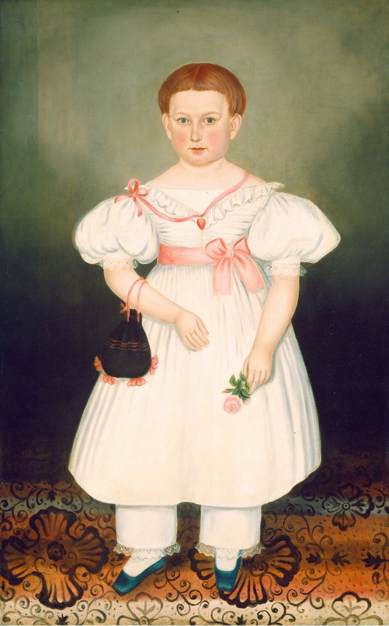 Mädchen mit Retikül und Rose, ca. 1840 von Joseph Whiting Stock