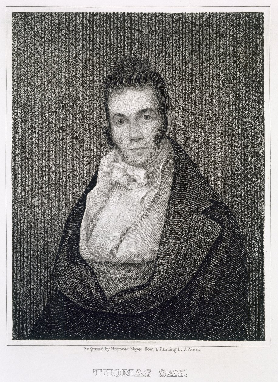 Thomas Say (1787-1834), graviert von Henry Hoppner Meyer (1787-1847) von Joseph Wood