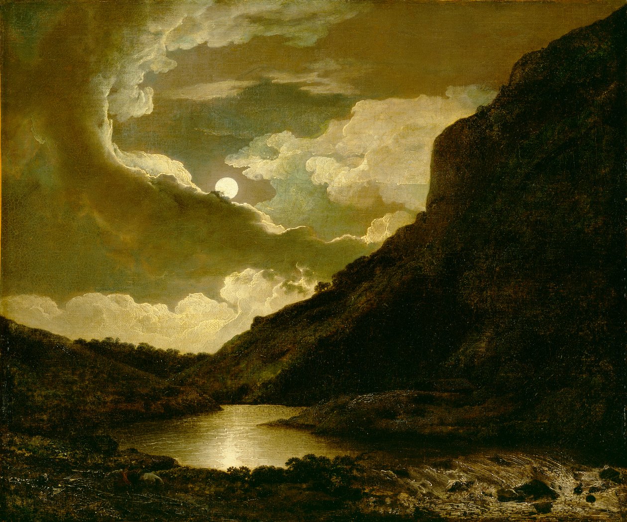 Matlock Tor bei Mondlicht, ca. 1778 von Joseph Wright of Derby
