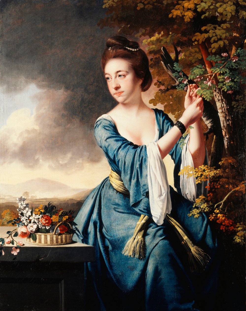 Porträt von Elizabeth, Mrs. John Bostock, um 1769 von Joseph Wright of Derby