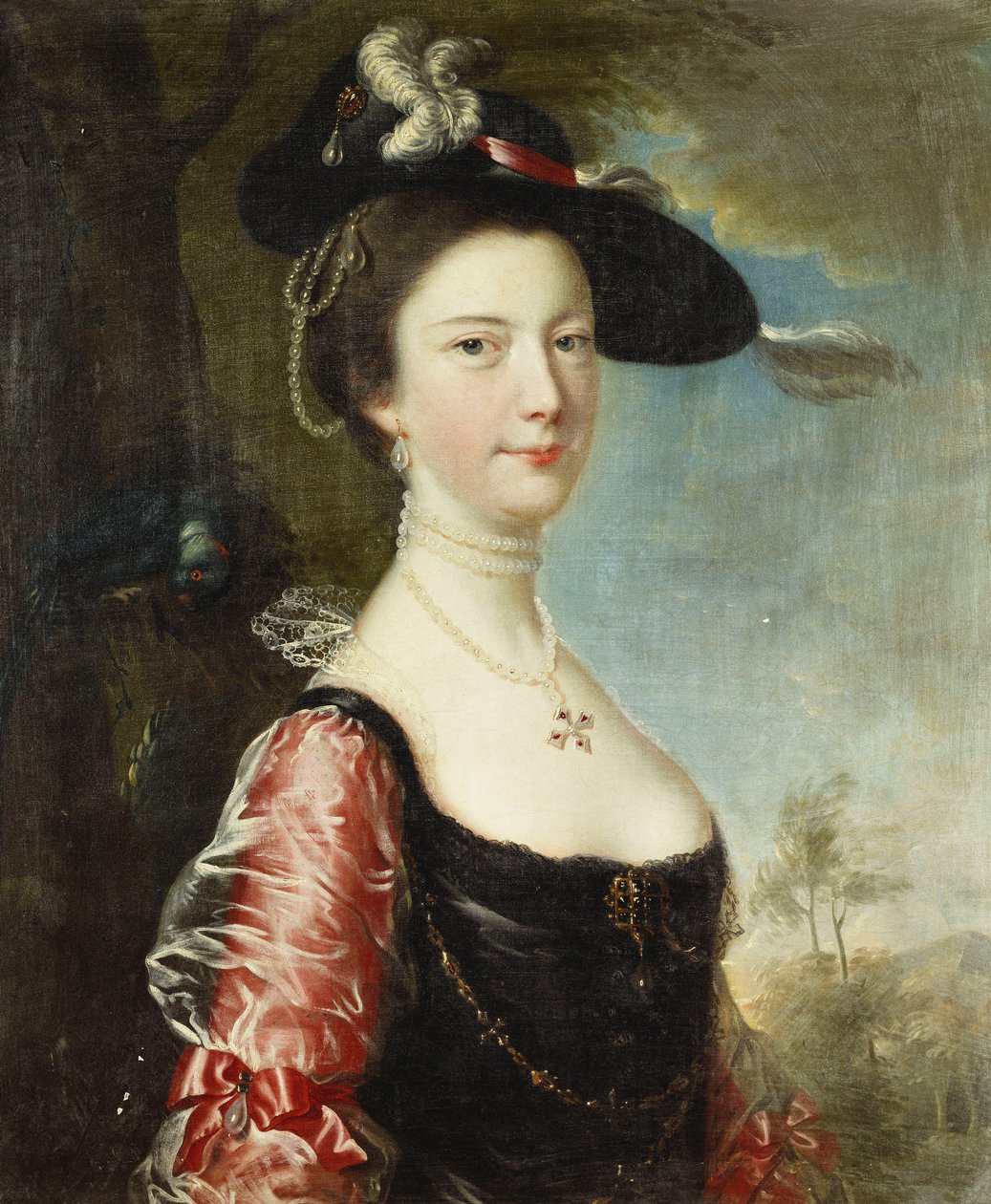 Porträt seiner Frau, Anne von Joseph Wright of Derby