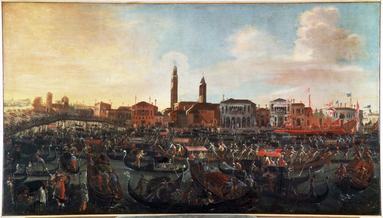 Fest des Freskos am Tag der Himmelfahrt in Murano, Venedig. Gemälde von Joseph Heintz von Joseph the younger Heintz
