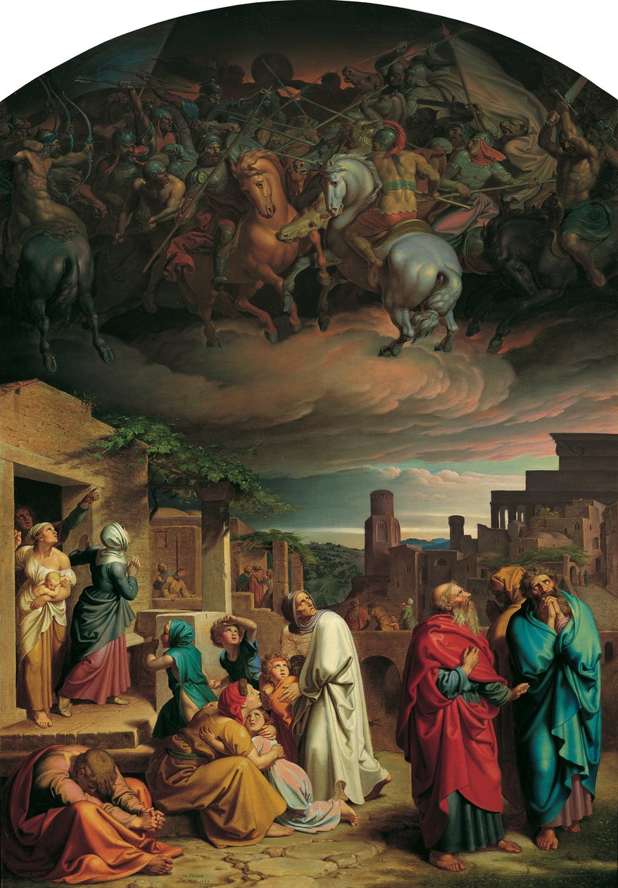 Vision der Einwohner Jerusalems vor der Eroberung der Stadt durch Antiochus IV. Epiphanes von Joseph von Fuhrich