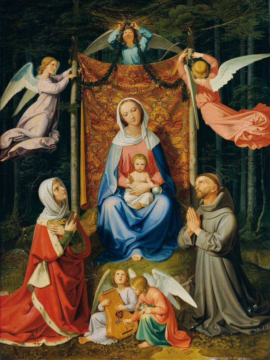 Waldesruhe (Madonna mit Kind, hl. Adelheid und hl. Franziskus) von Joseph von Fuhrich