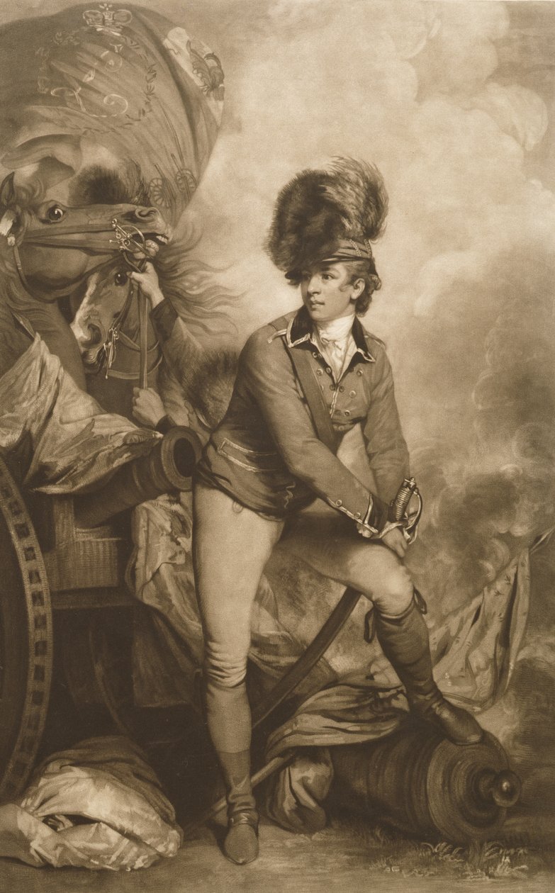 Lieutenant Colonel Banastre Tarleton, graviert von John Raphael Smith, 1782 von Joshua Reynolds
