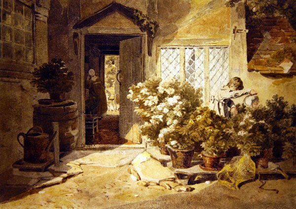 Ein Hof eines Häuschens von Joshua Cristall