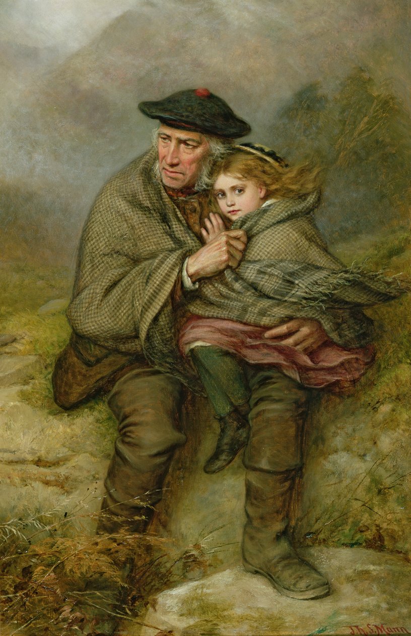 Der kalte Wind, 1876 von Joshua Hargrave Sams Mann