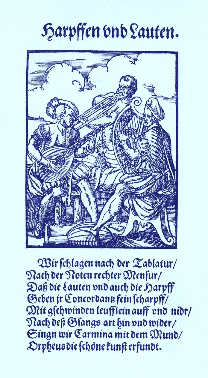 Harfen- und Lautenspieler von Jost Amman