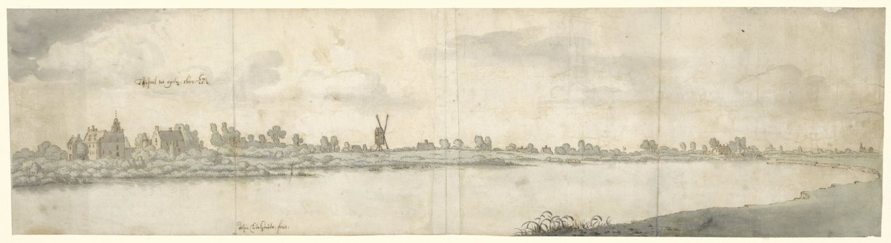 Ansicht von Schloss Ooij, nahe Nijmegen, Nordbrabant von Josua de Grave