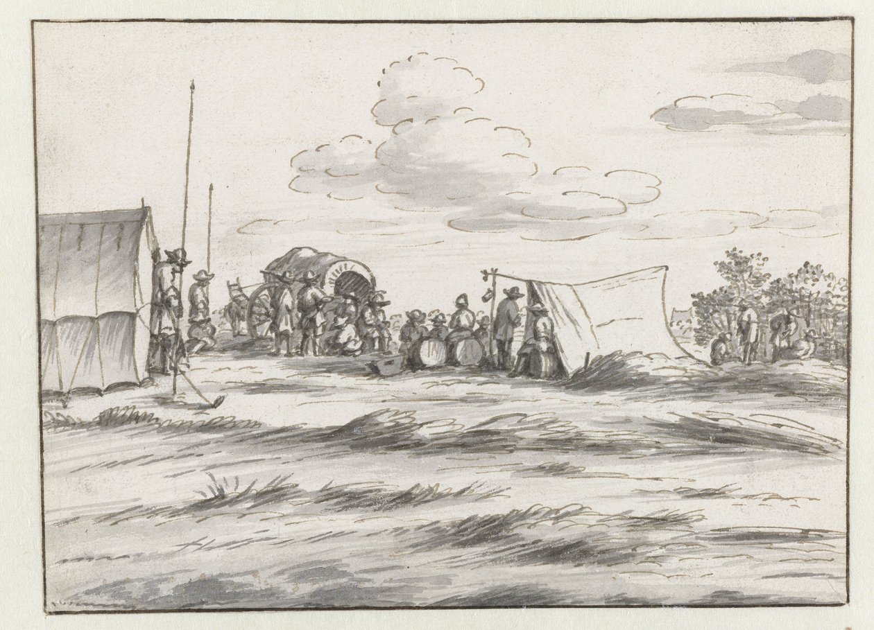 Ansicht eines Lagers der Armee von Wilhelm III. bei Leuven von Josua de Grave