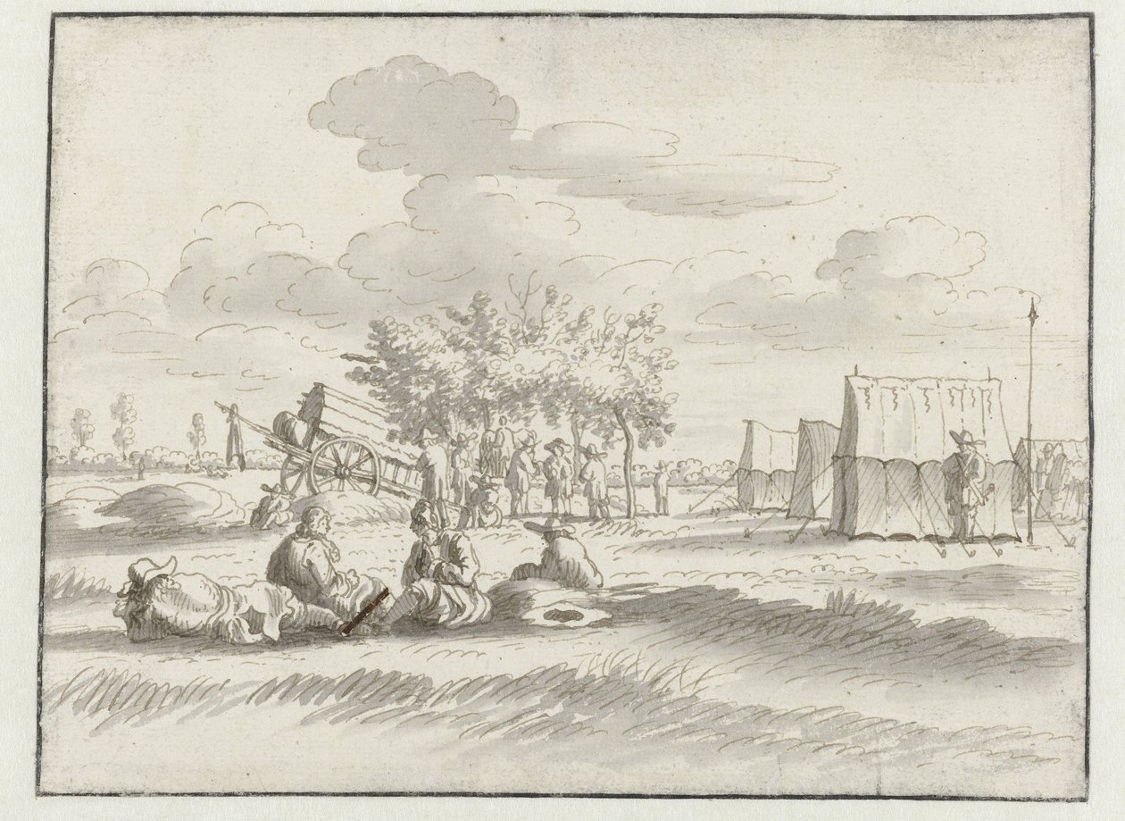 Ansicht eines Lagers der Armee von Wilhelm III. bei Leuven von Josua de Grave