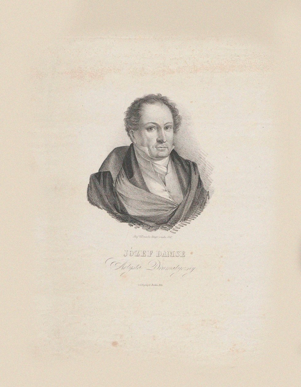 Porträt des Komponisten Józef Damse 1789-1852, 1840 von Jozef Hilary Glowacki