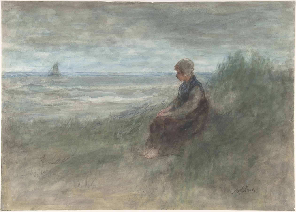 Mädchen in den Dünen von Jozef Israëls