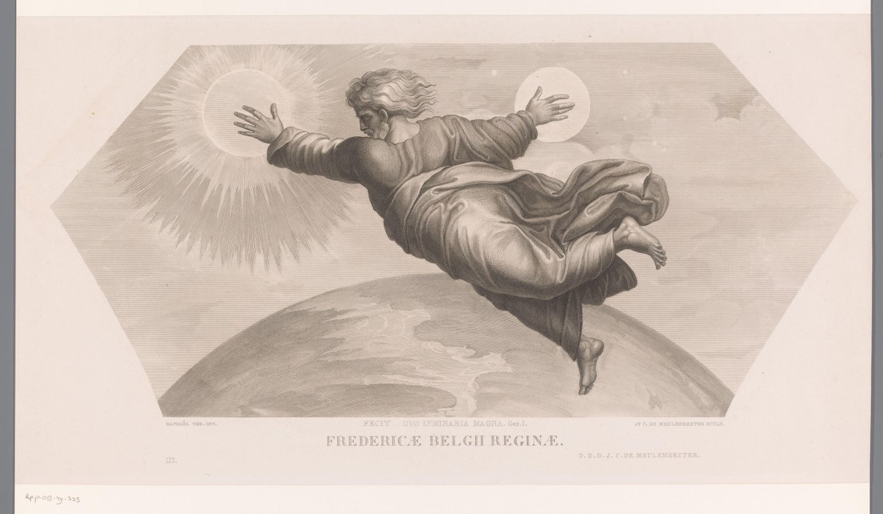 Gott erschafft die Sonne und den Mond von Jozef Karel De Meulemeester