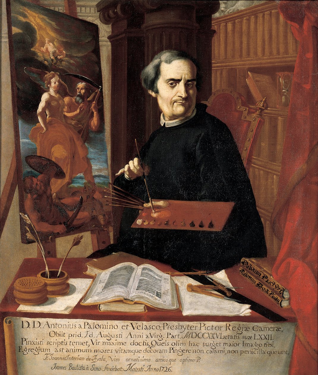 Porträt von Acisclo Antonio Palomino de Castro y Velasco von Juan Bautista Simo