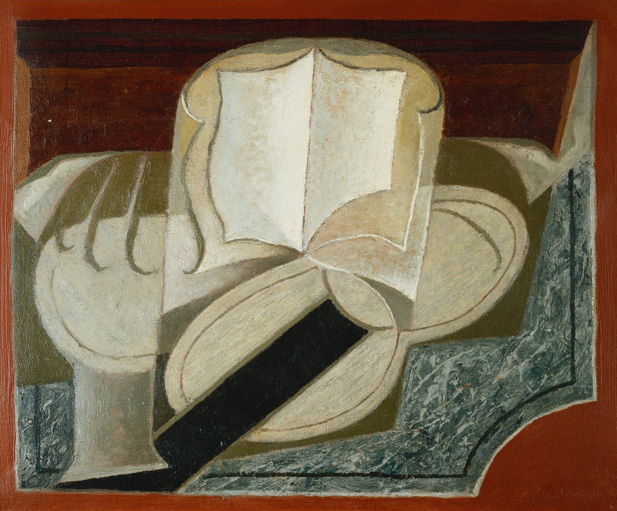 Bücher und Gitarre; Le Livre et la Guitare, 1925 von Juan Gris