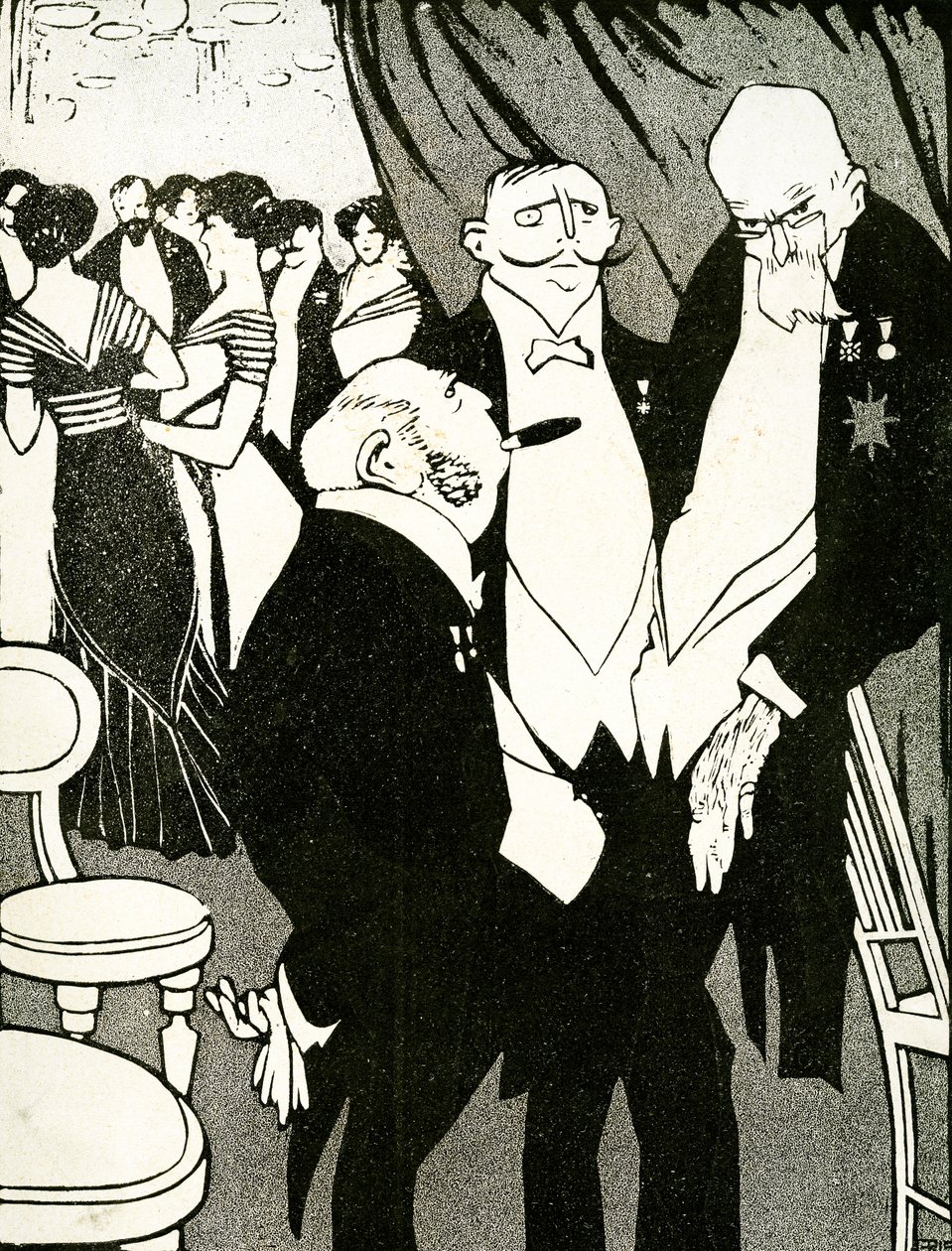 Russischer Gesandter debattiert mit anderen Führern während einer Konferenz, 1908 von Juan Gris
