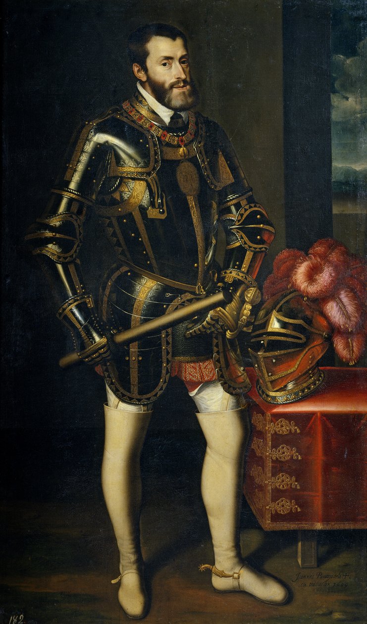 Porträt von Karl V. von Spanien 1500-1558, 1605 von Juan Pantoja de la Cruz