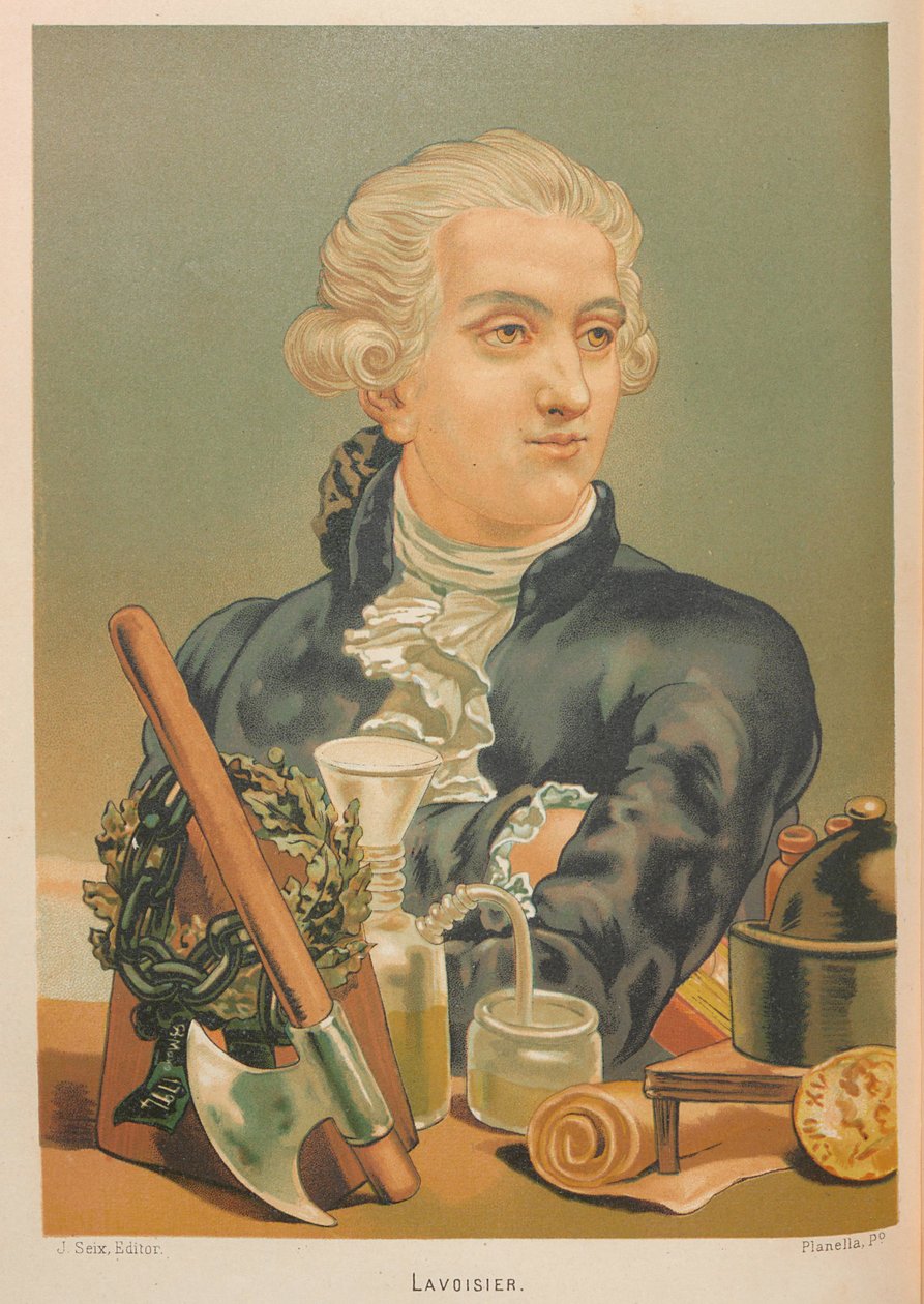 Porträt von Antoine-Laurent Lavoisier 1743-1794, 1879 von Juan Planella y Rodríguez