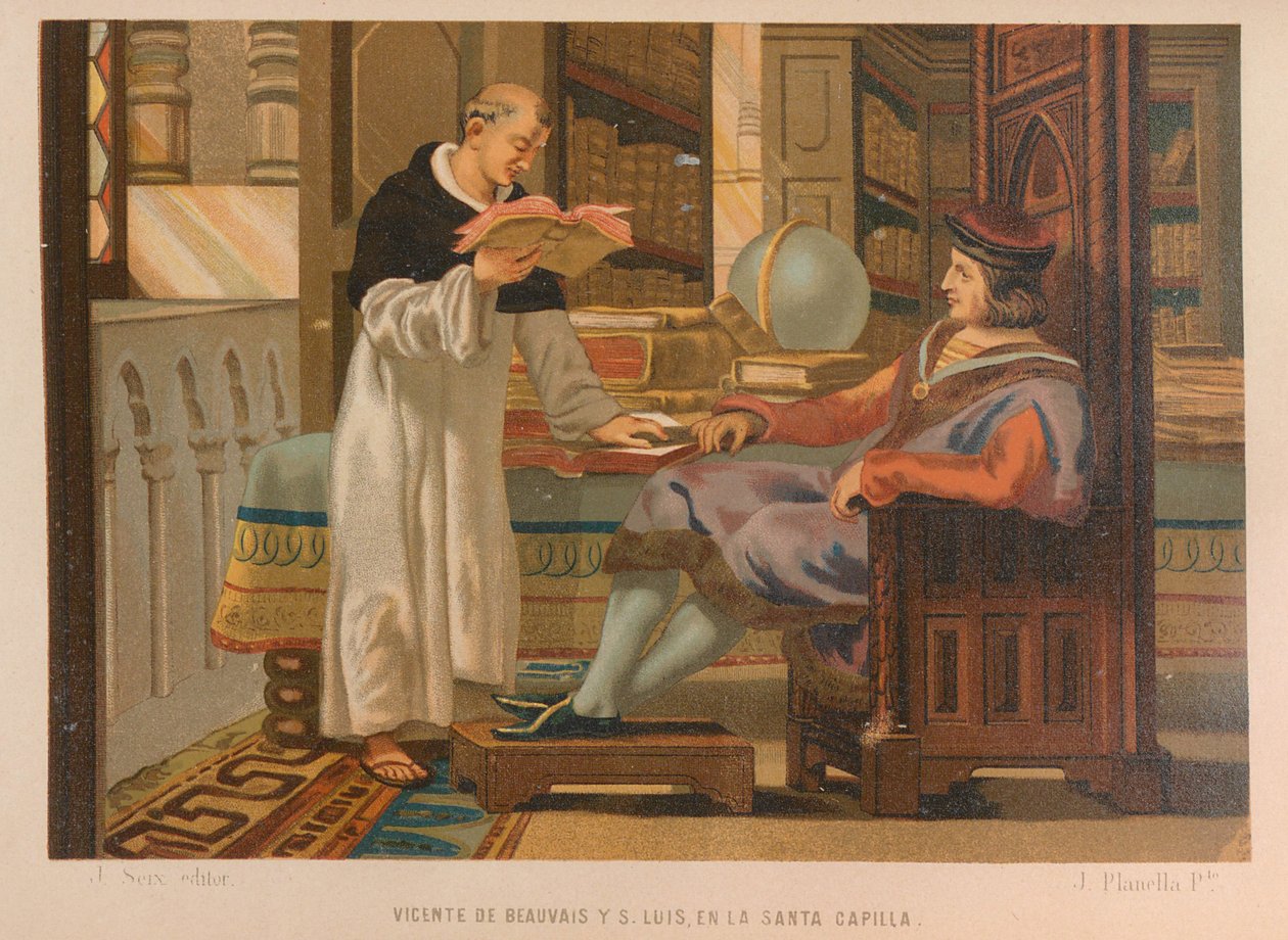 Vincent von Beauvais und Sankt Ludwig. Aus: La ciencia y sus hombres von Juan Planella y Rodríguez