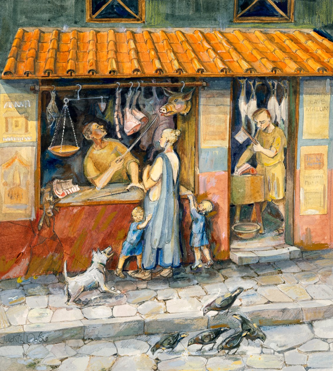 Im Metzgerladen, 2.-3. Jahrhundert, ca. 1990-2010 von Judith Dobie