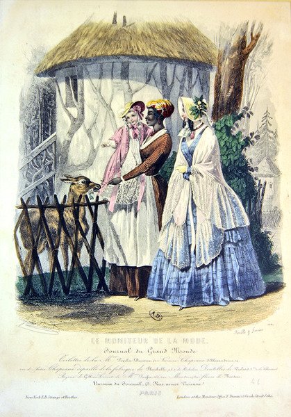 Besuch im Zoo des Jardin des Plantes in Paris, Modeplatte von Jules (after) David
