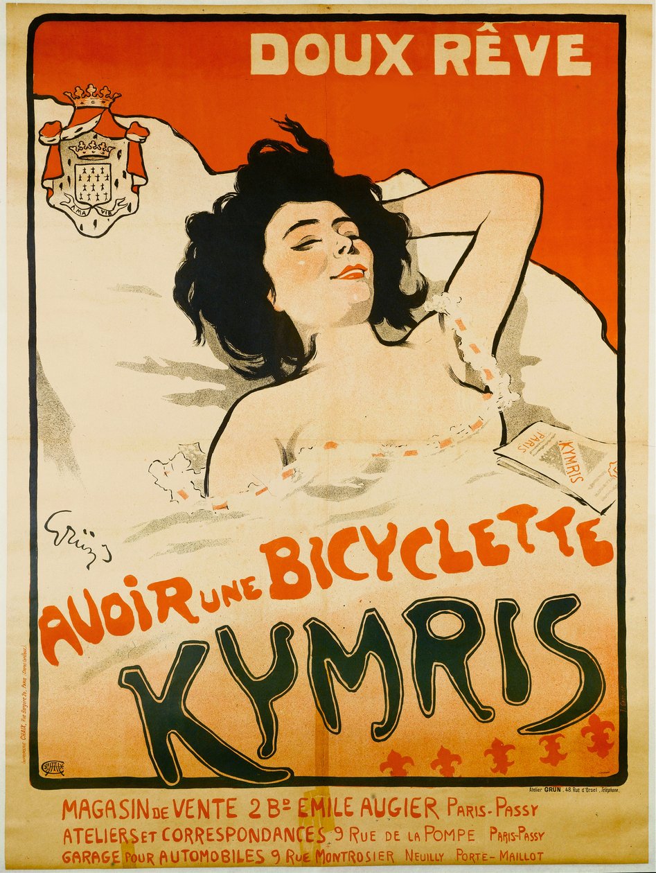 Doux rêve. Eine Kymris-Fahrrad haben, ca. 1898 von Jules Alexandre Grün