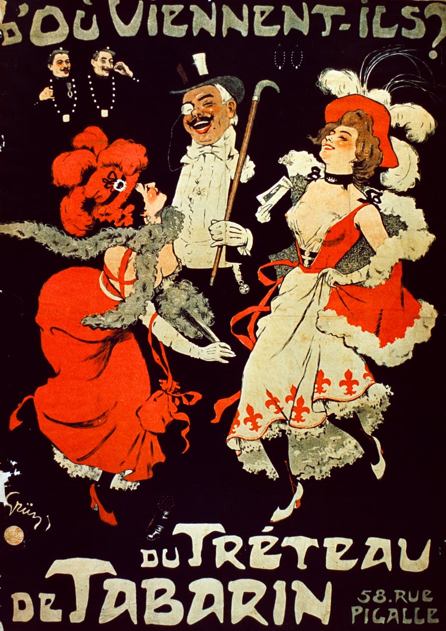 Du Treteau De Tabarin Plakat von Jules Alexandre Gruen or Grun