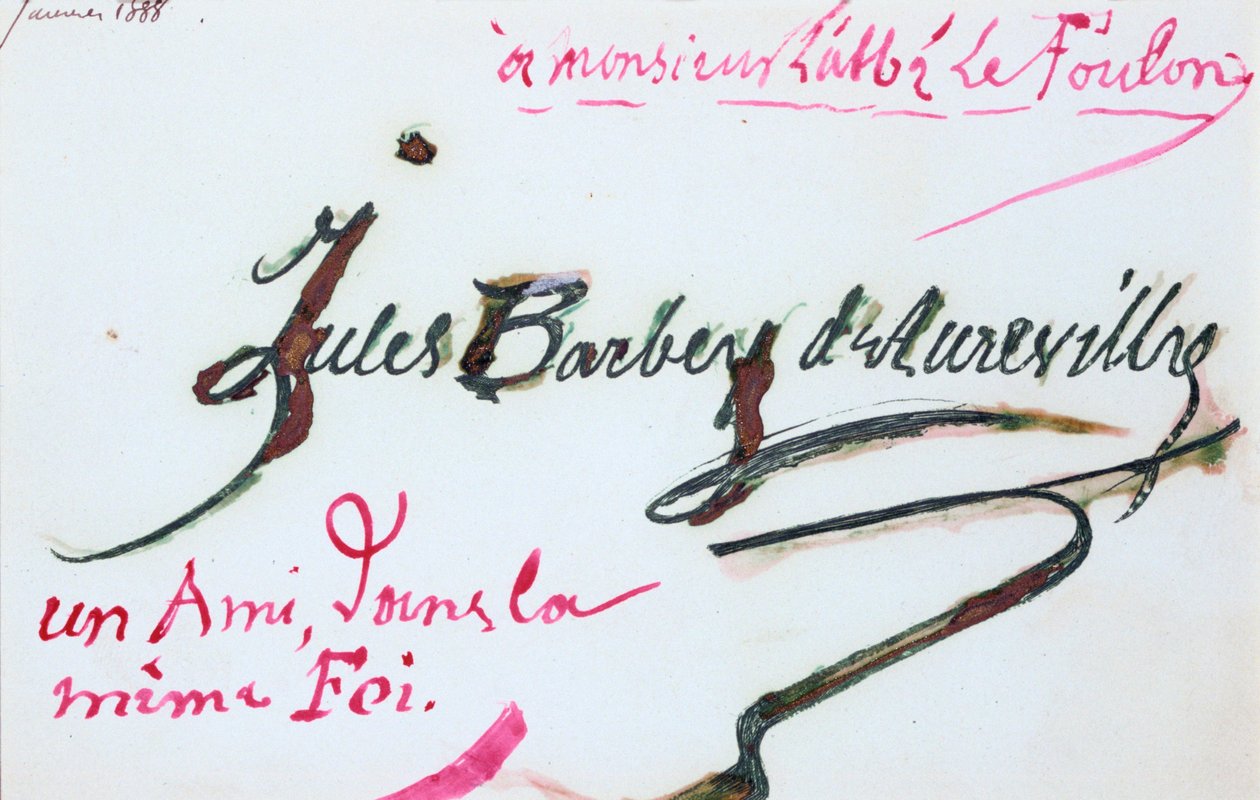 Unterschrift von Jules-Amedee Barbey d