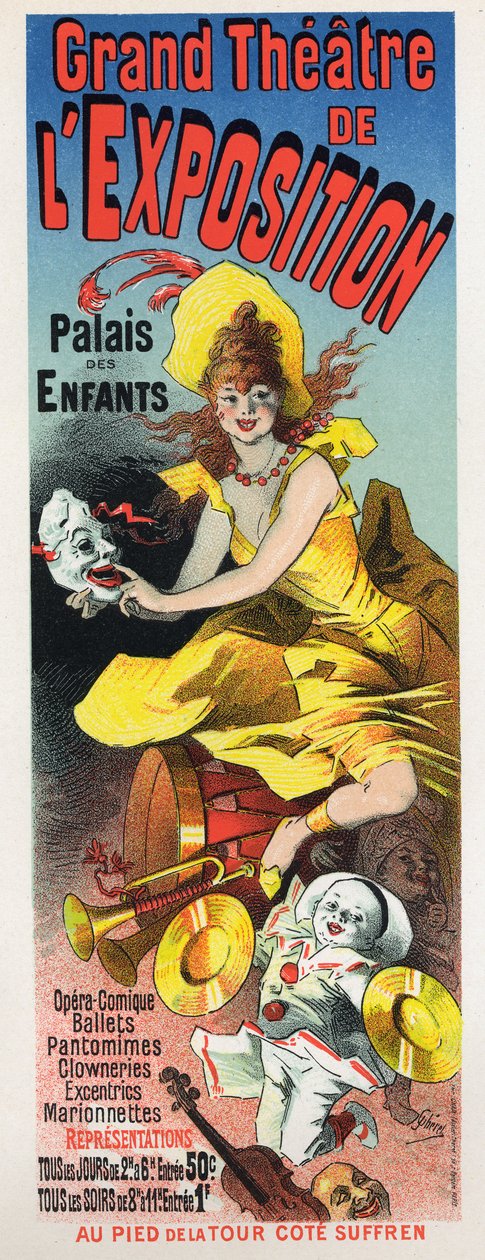 Großes Theater der Ausstellung (Weltausstellung von Paris) von Jules Cheret