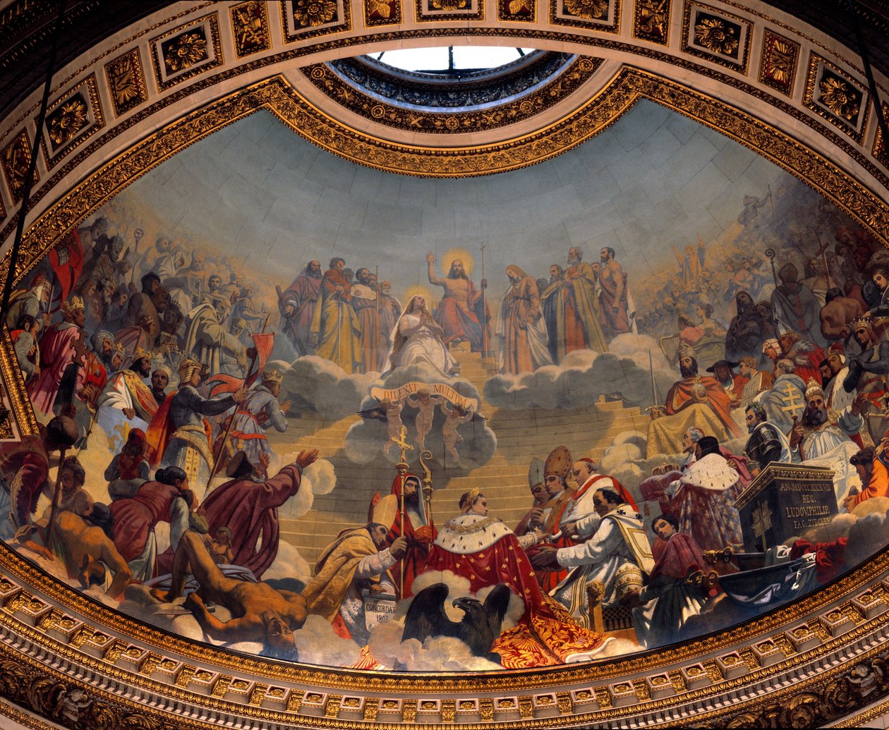 Geschichte und Verherrlichung des Christentums, Gemälde der Kuppel der Kirche Madeleine von Jules Claude Ziegler