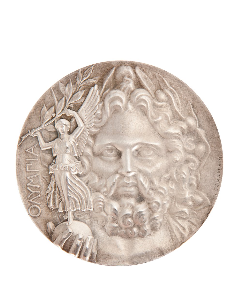 Erste Platz Olympiamedaille, Athen 1896 von Jules Clement Chaplain