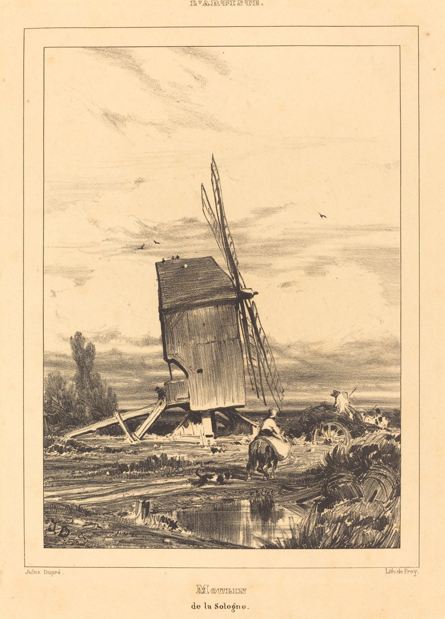 Mühle der Sologne (Moulin de la Sologne) von Jules Dupré