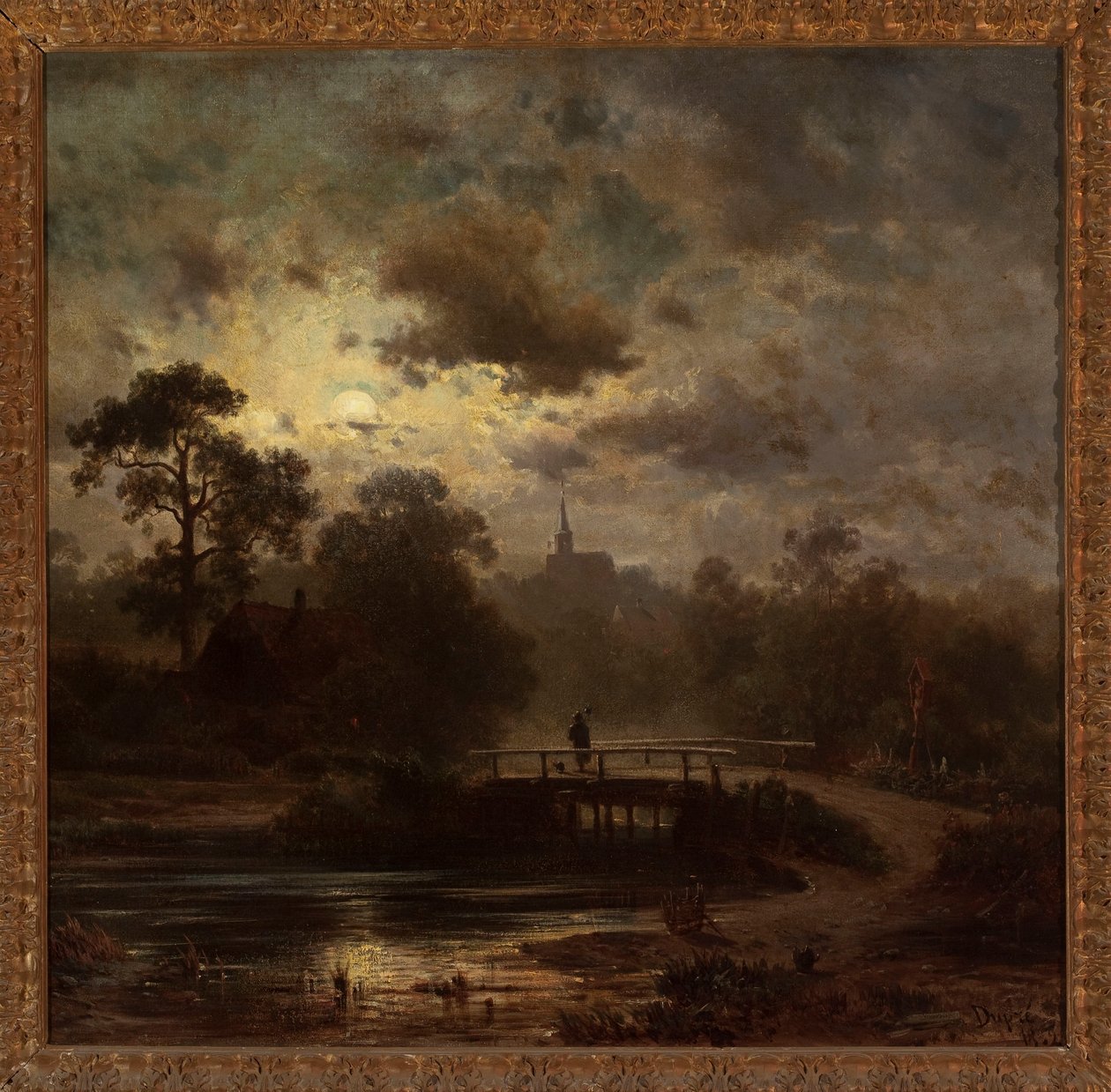 Landschaft im Mondlicht von Jules Dupré