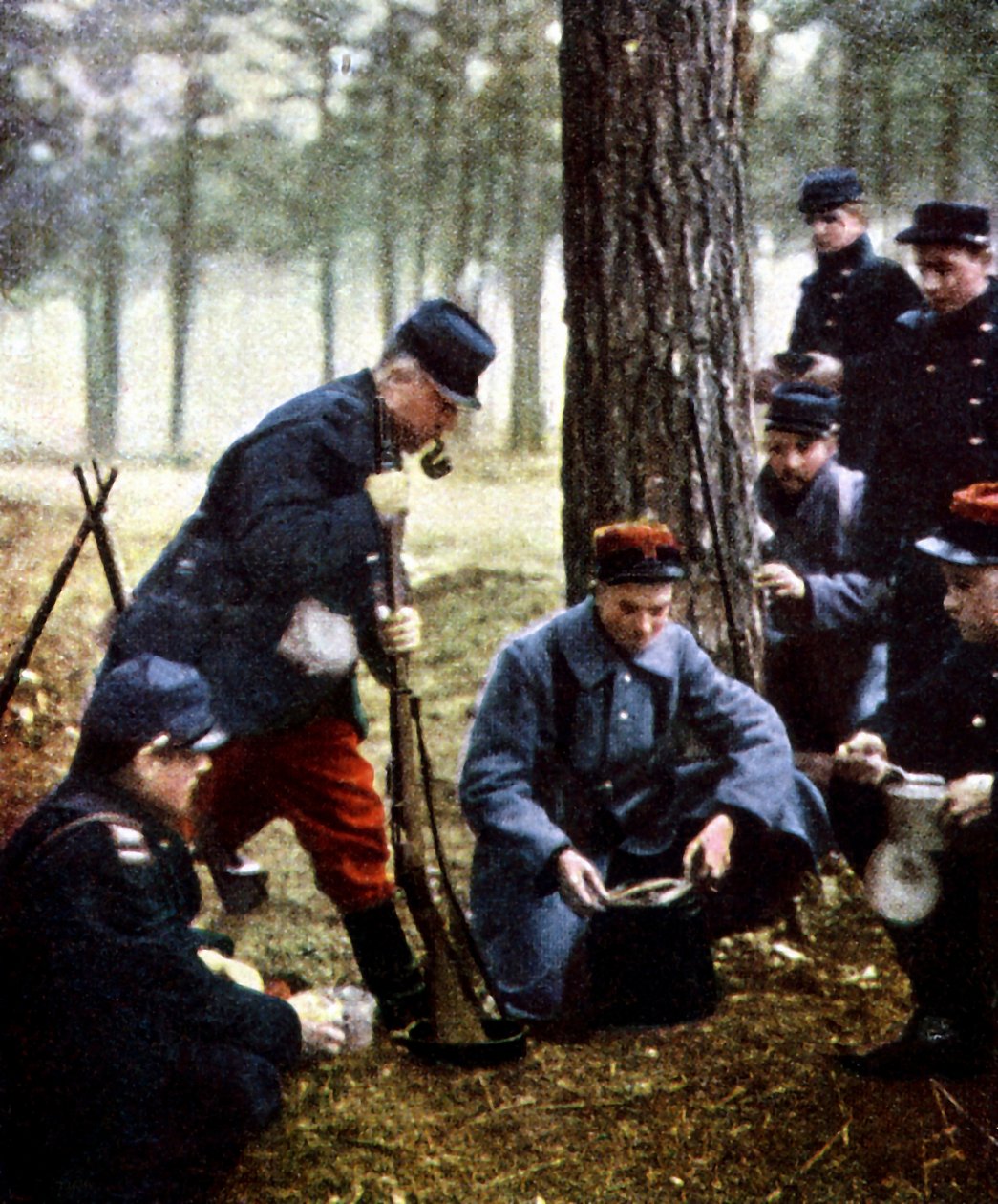 Französische Soldaten, Marne, September 1914 von Jules Gervais Courtellemont