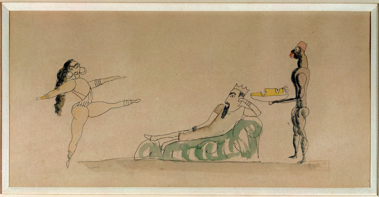 Herodes, Salome und der Kopf von Johannes dem Täufer von Jules Pascin