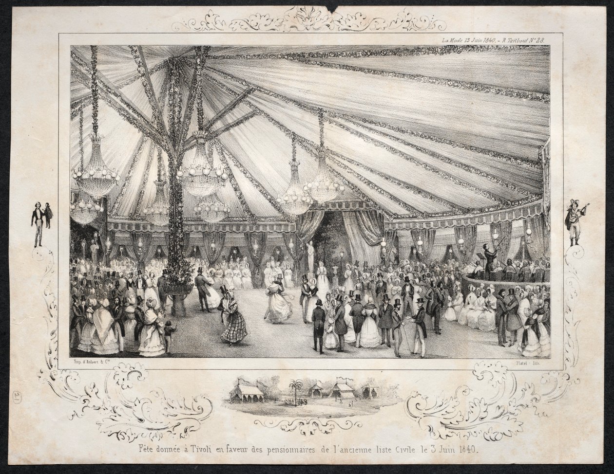 Fest in Tivoli zugunsten der ehemaligen Zivilistenliste am 3. Juni 1840, 1840 von Jules Platier