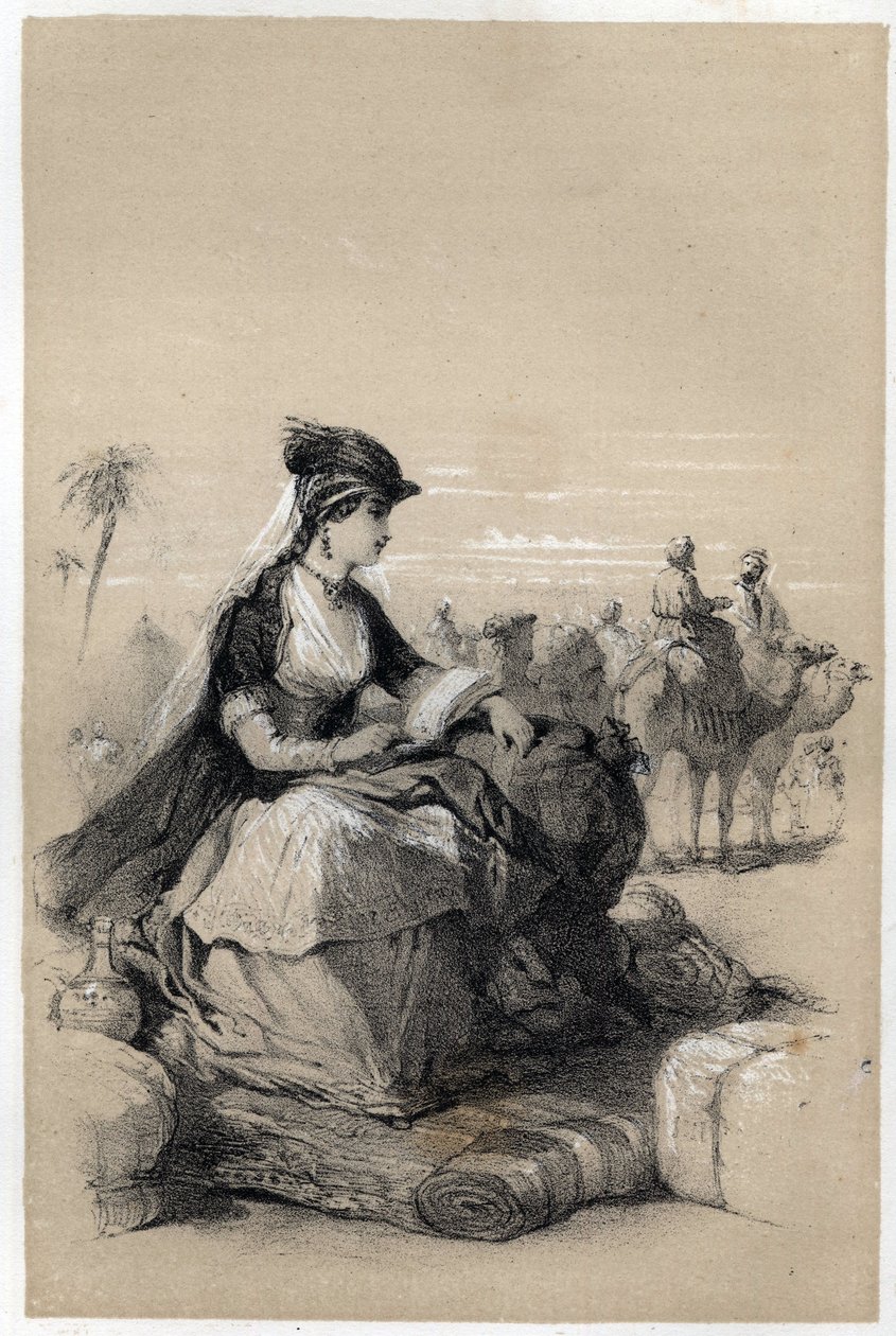 Porträt von Lady Mary (Marie) Wortley Montagu (26. Mai 1689 - 21. August 1762), britische Schriftstellerin von Jules and Raunheim Hermann David