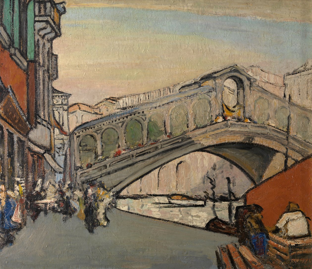 Die Rialtobrücke in Venedig von Jules Schmalzigaug