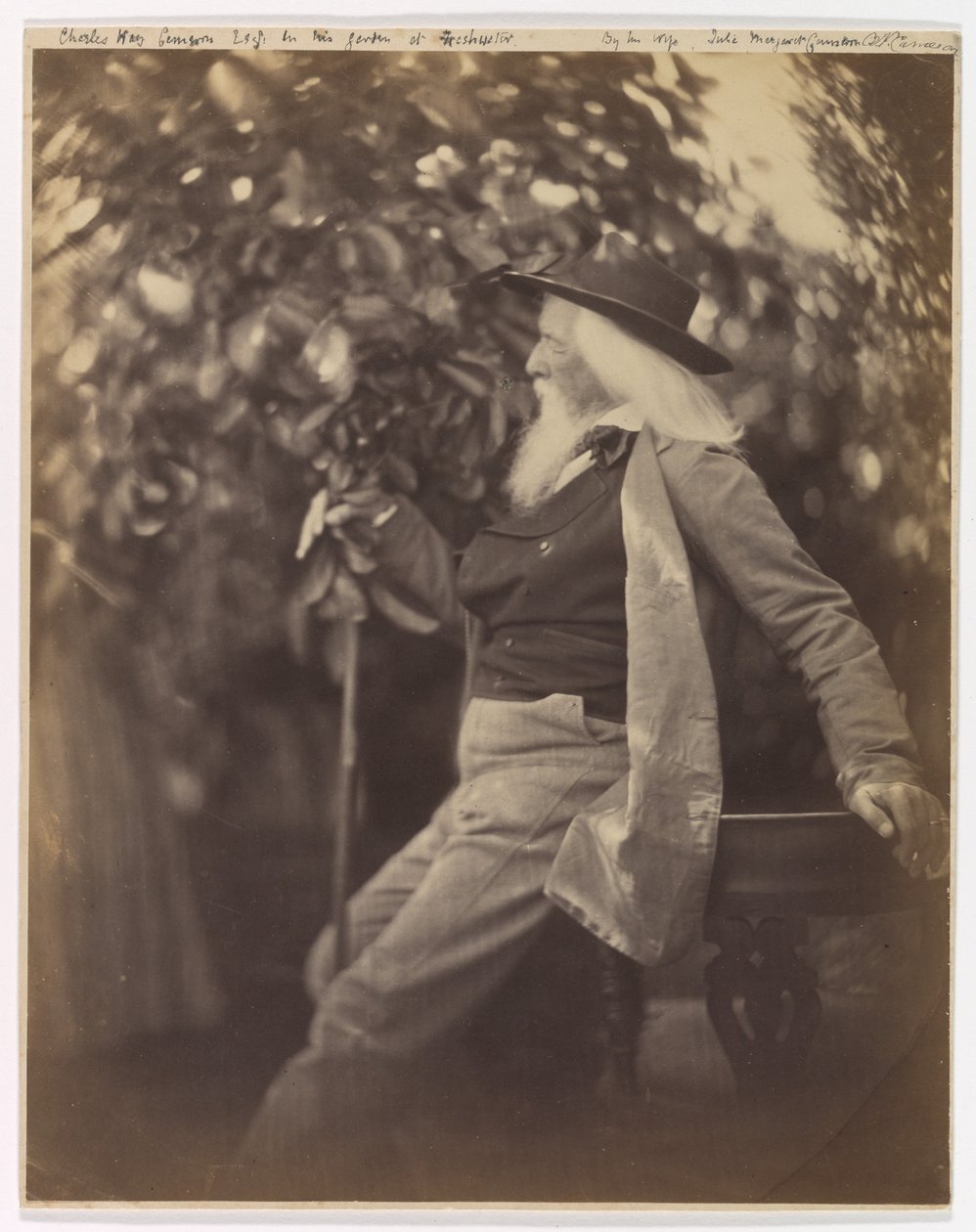 Charles Hay Cameron, Esq., in seinem Garten in Freshwater von Julia Margaret Cameron