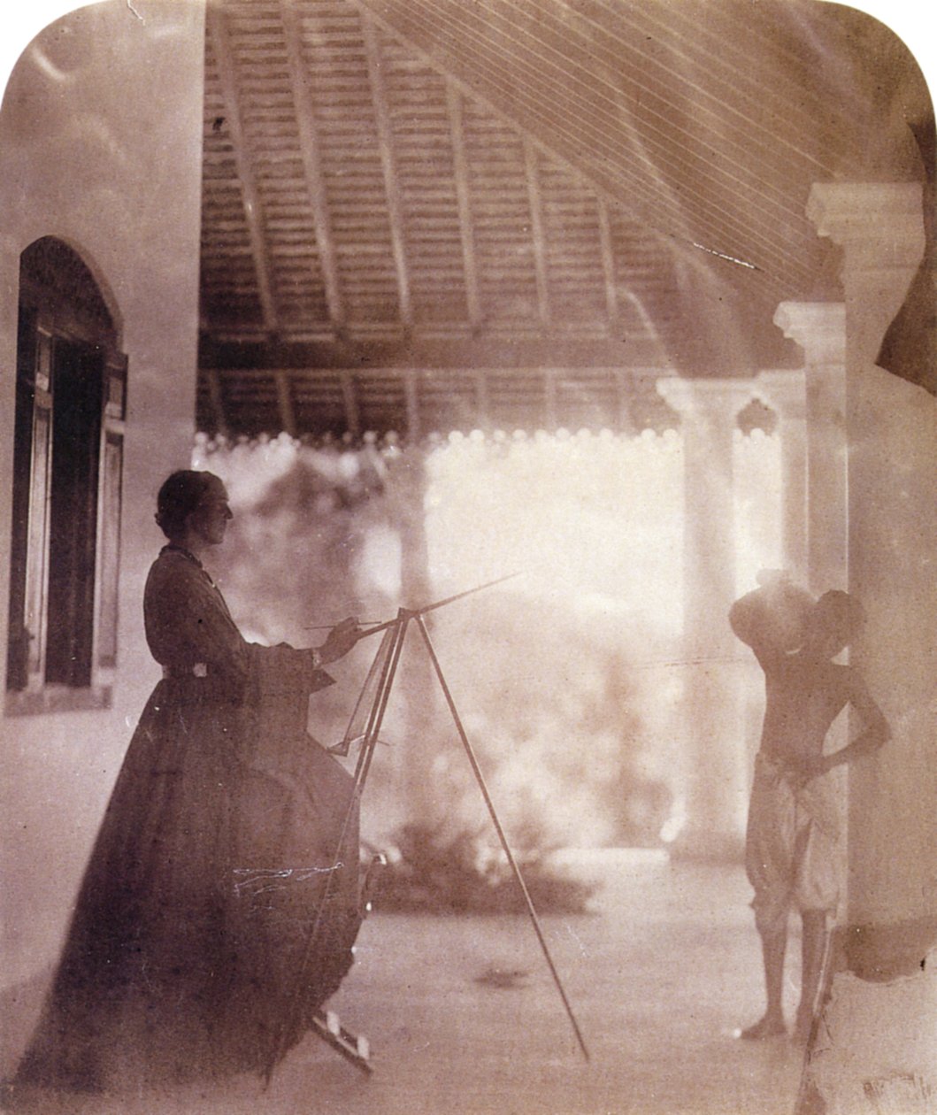 Marianne North im Haus von Mrs. Cameron in Ceylon von Julia Margaret Cameron