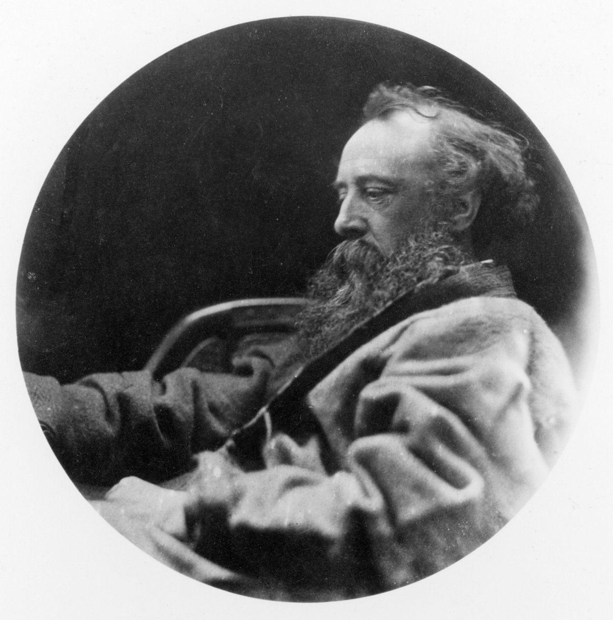Porträt von George Frederick Watts (Schwarzweißfoto) von Julia Margaret Cameron