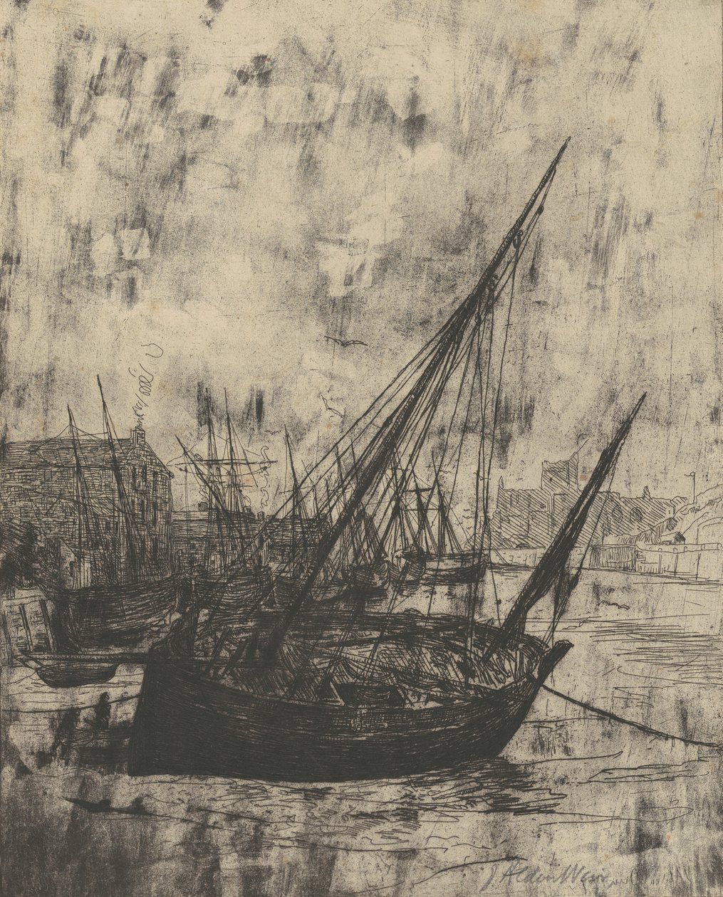 Boote in Peel - Isle of Man, 1889 von Julian Alden Weir