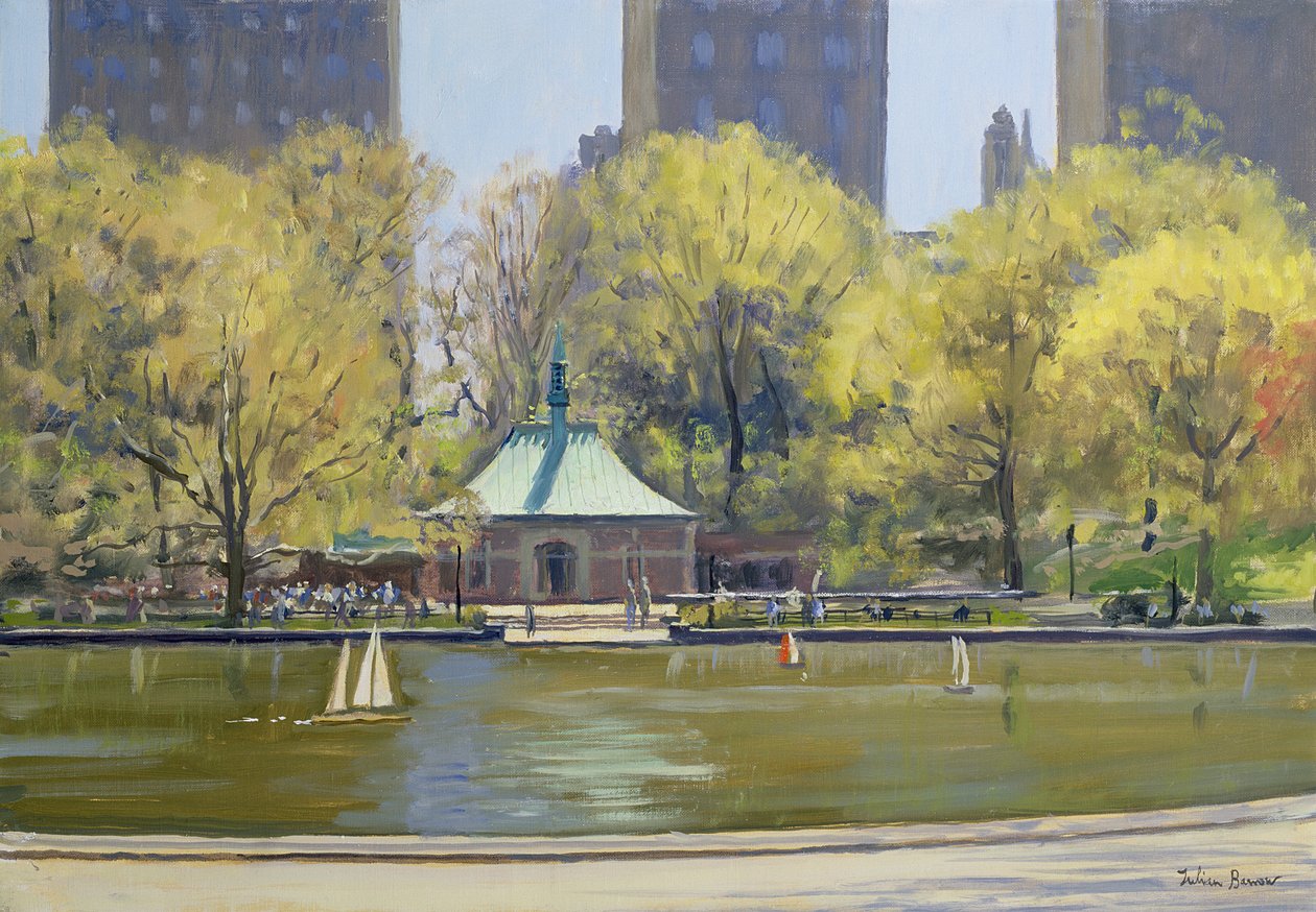 Der Bootsteich, Central Park, New York, 1997 von Julian Barrow