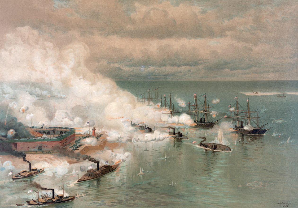 Schlacht in der Bucht von Mobile von Julian O. Davidson