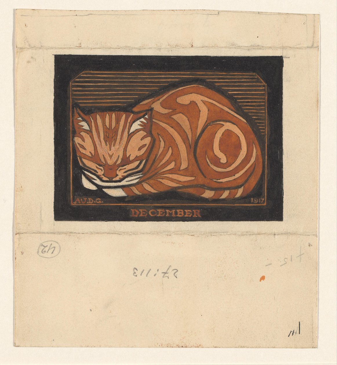 Liegende Zyperkatze von Julie de Graag (signed by artist)