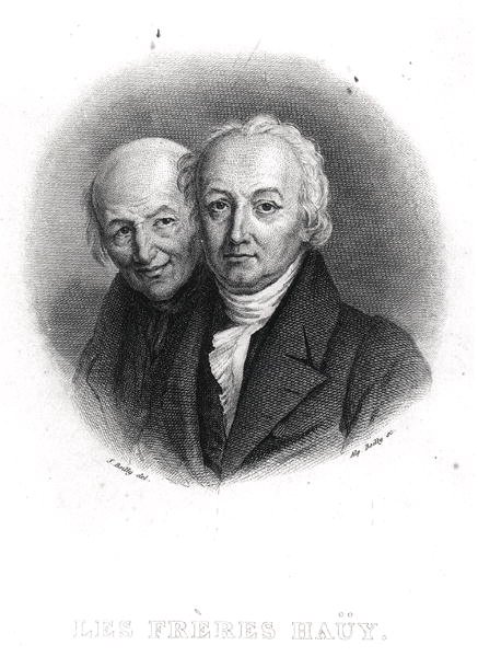 Die Brüder Hauy: Rene-Just (1743-1822) und Valentin Hauy (1745-1822) graviert von Alphonse Boilly (1801-67) von Julien Leopold (after) Boilly