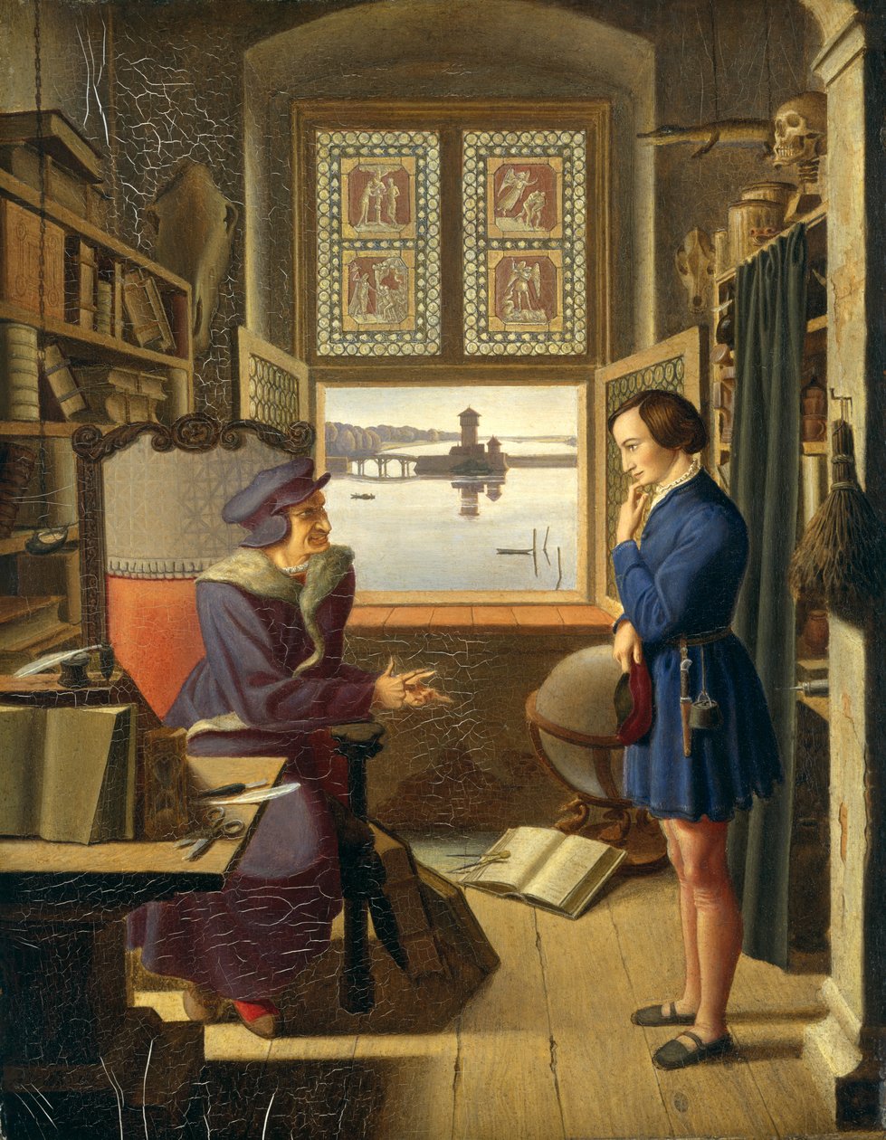 Mephisto und der Student, 1828 von Julius Oldach