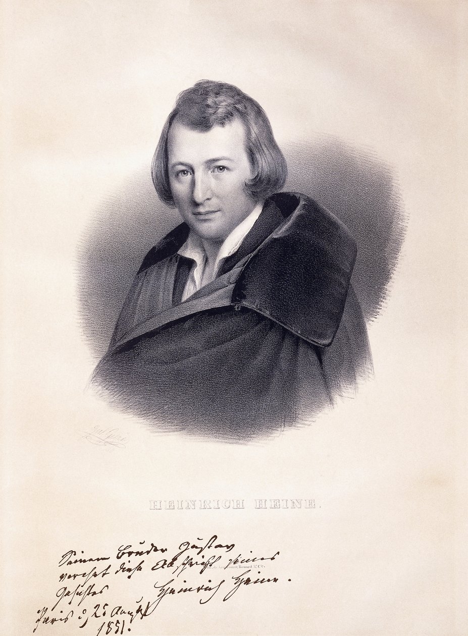 Porträt von Heinrich Heine, 1839 von Julius Giere