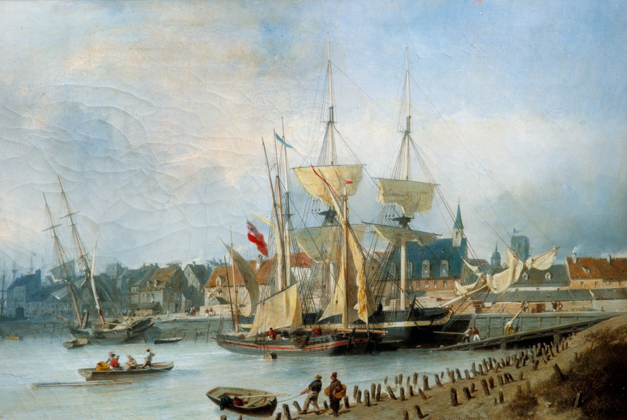 Die Einfahrt des Hafens von Dieppe von Julius Hintz